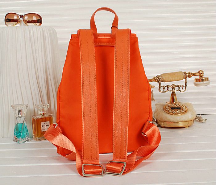 2014 Prada nylon drawstring backpack bag BZ1562 orange